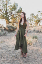 Ponderosa coloured linen wrap dress