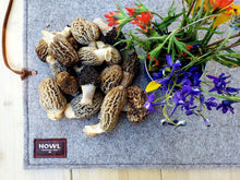 Wool Drying Mat with wild morels and flowers